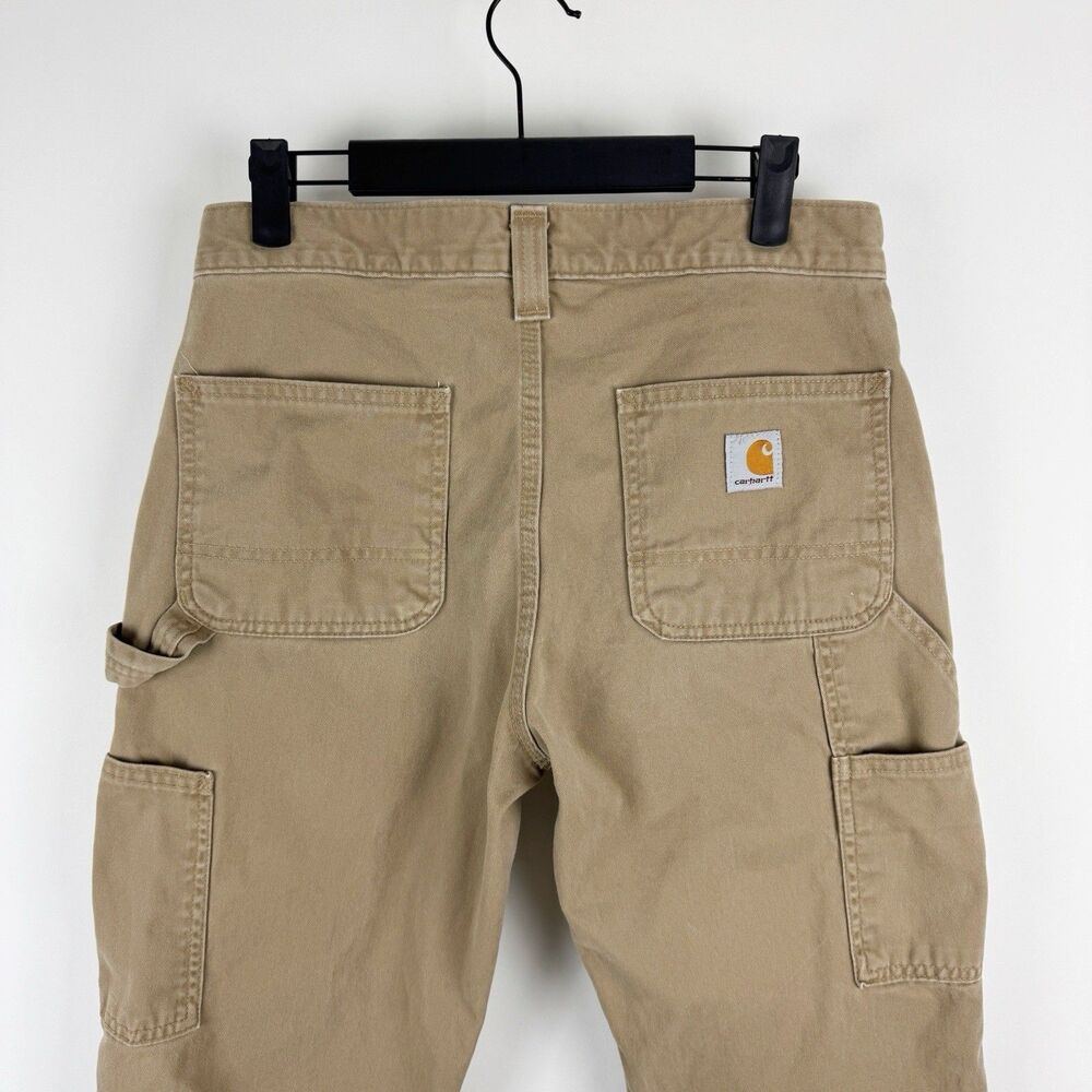 Carhartt B324 DKH Pants Men's 30x30 Work Relaxed Fit Tan Utility Carpenter - Picture 5 of 16